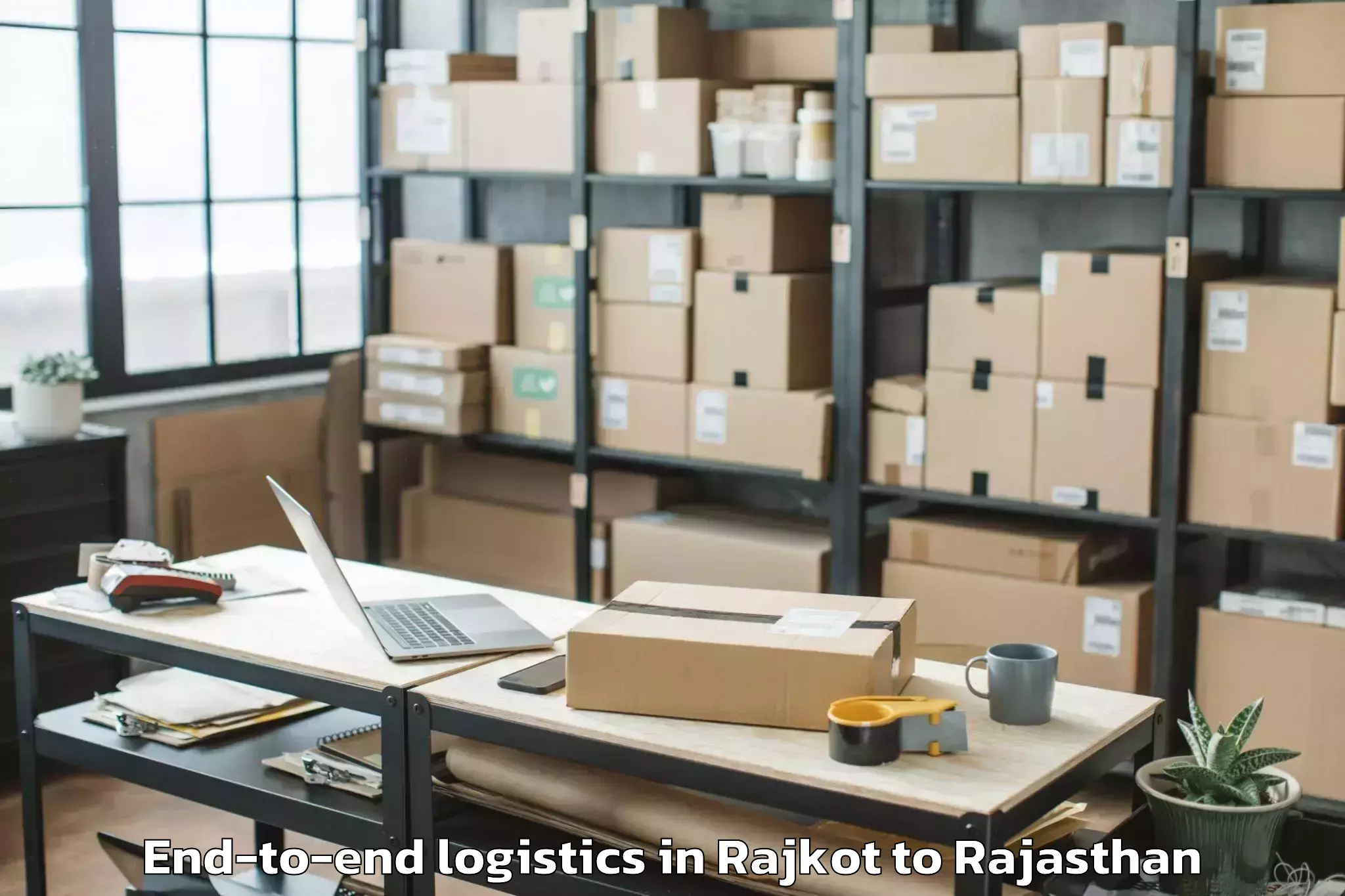 Trusted Rajkot to Kishangarh End To End Logistics